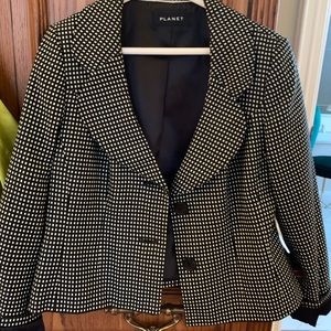 Black and White check patterned Blazer